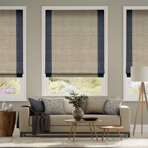 Stripe roman blinds